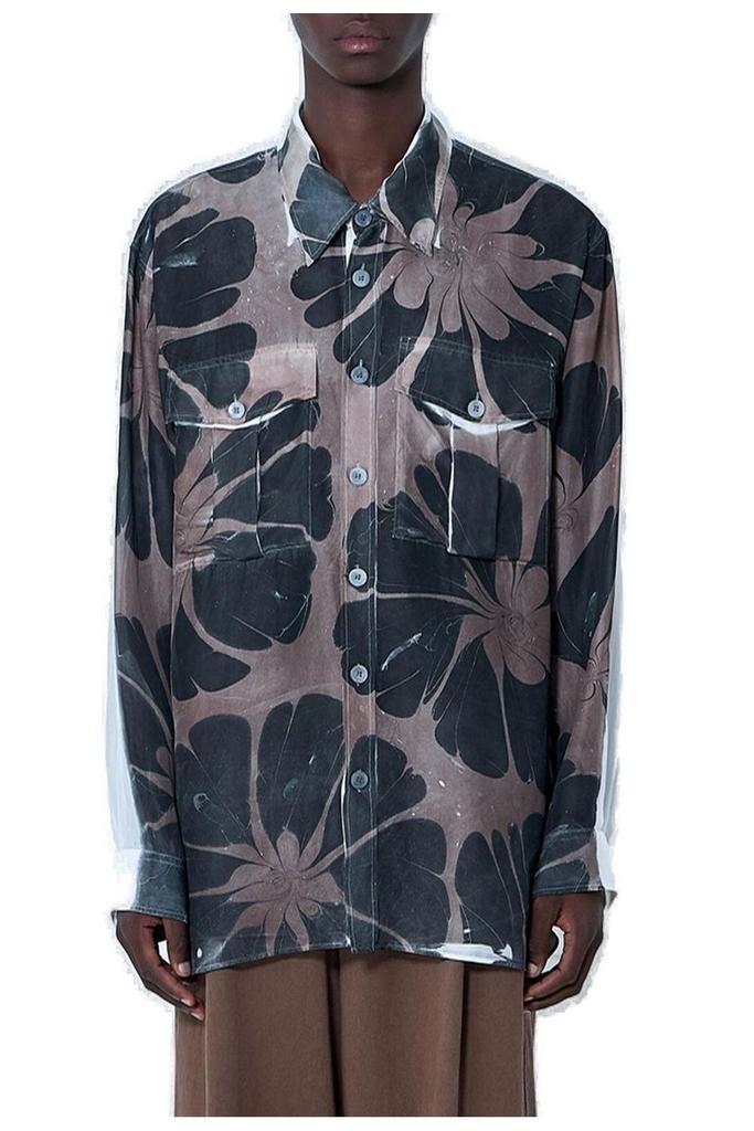 Dries Van Noten Dries Van Noten Floral Printed Straight Hem