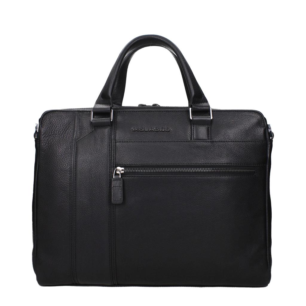 PIQUADRO Piquadro Black Leather Business And Laptop Bags