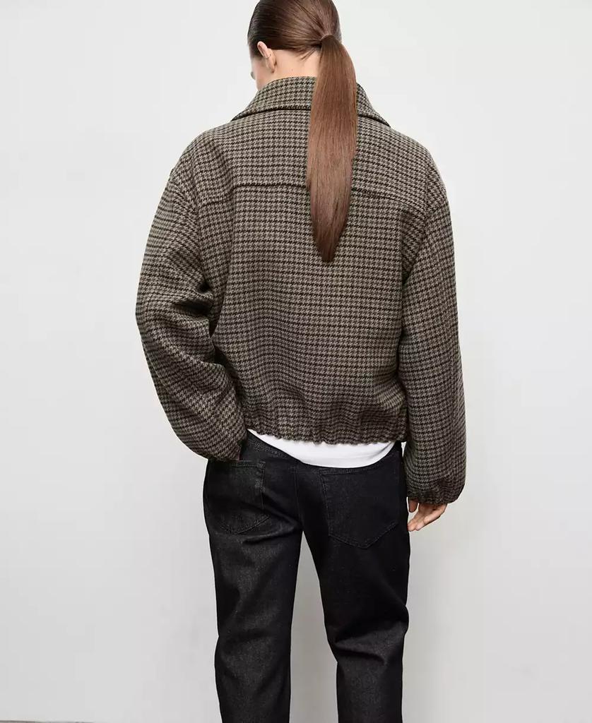 Mango Women
s Houndstooth Wool Jacket