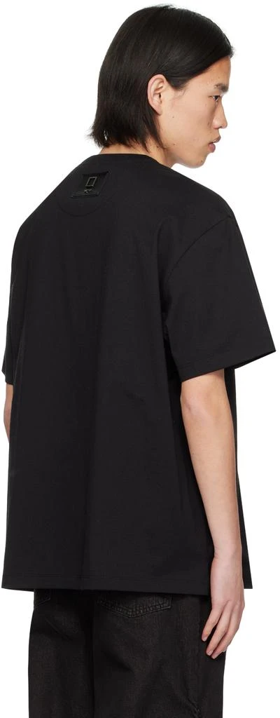 Wooyoungmi Black Leather Patch T-Shirt 3