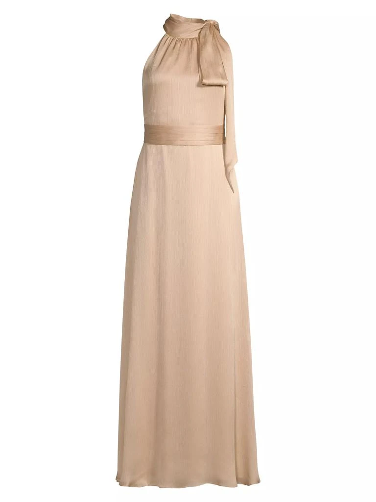 Sachin & Babi Kayla Tie Halterneck Satin Gown 1