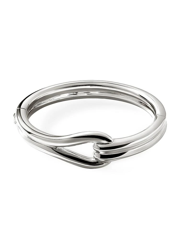 John Hardy Surf Sterling Silver Hinged Bangle Bracelet