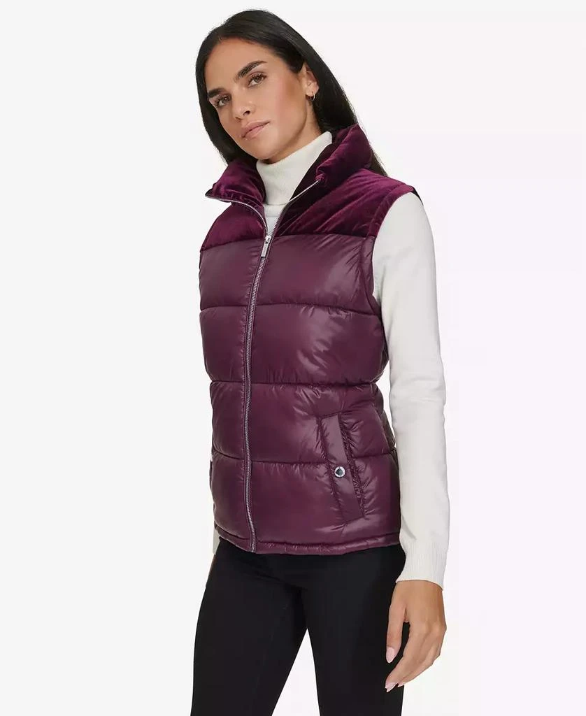 Calvin Klein Women's Velvet Trim Puffer Vest 3