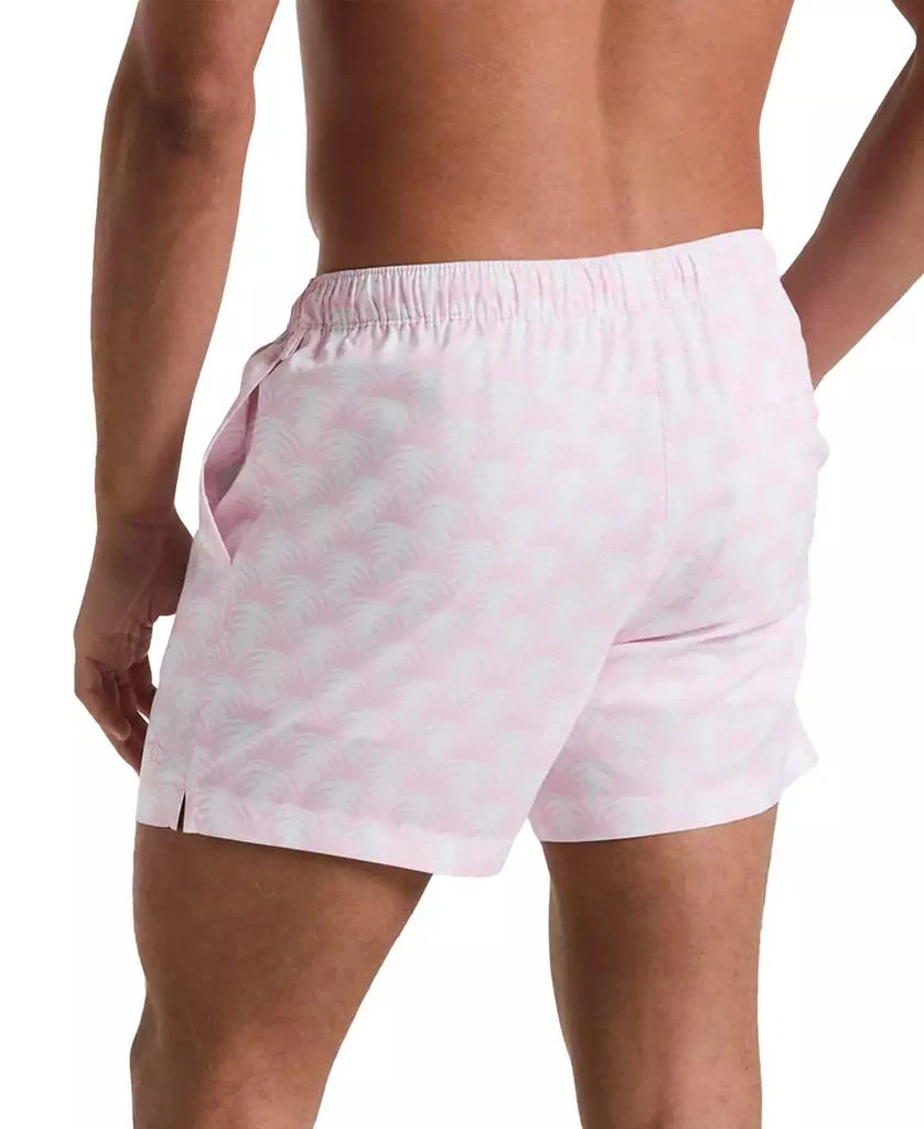 Original Penguin Men
s Slim Fit Geo Palm Print Drawstring 5" Swim Trunks 2