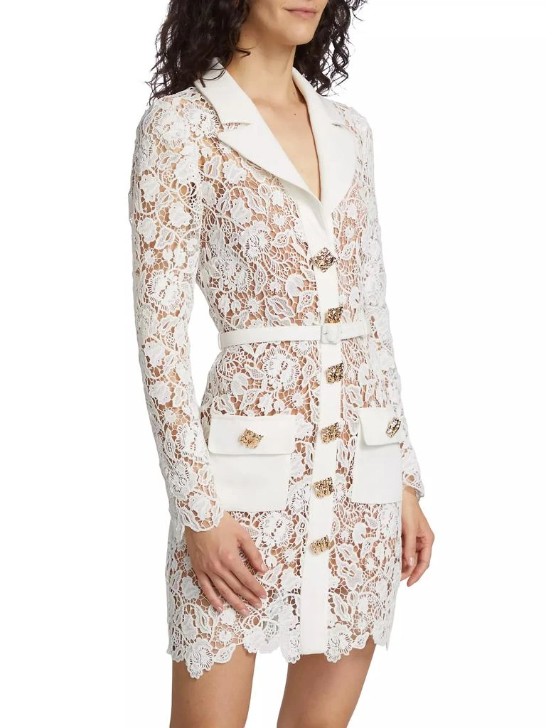 Self Portrait Magnolia Lace Button-Front Minidress 4