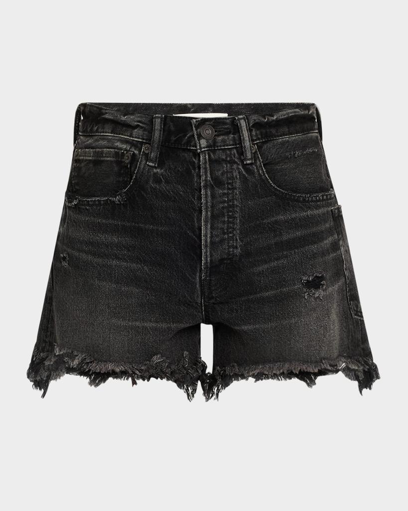 MOUSSY VINTAGE Harrington Distressed Denim Shorts