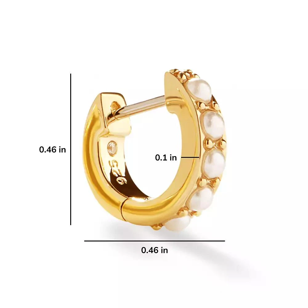 Ana Luisa Pearl Huggie Hoops - Ashley 7