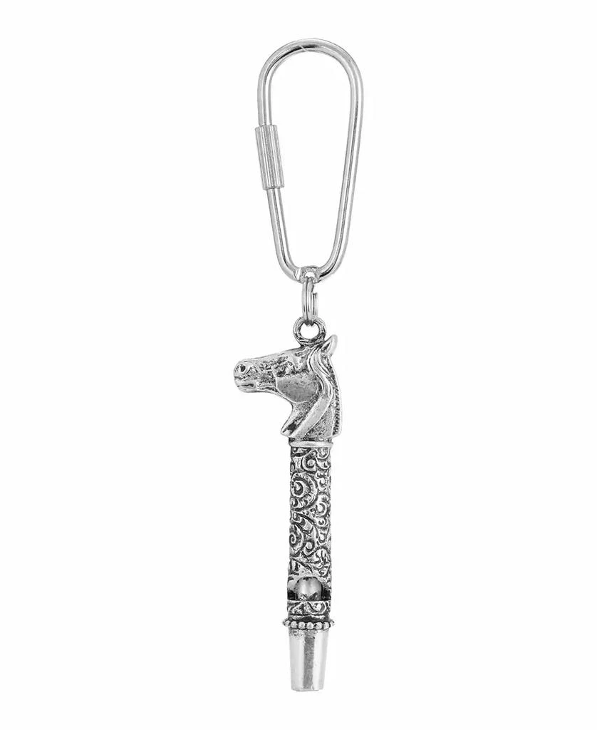 2028 Women's Gray Horse Whistle Key Fob 1