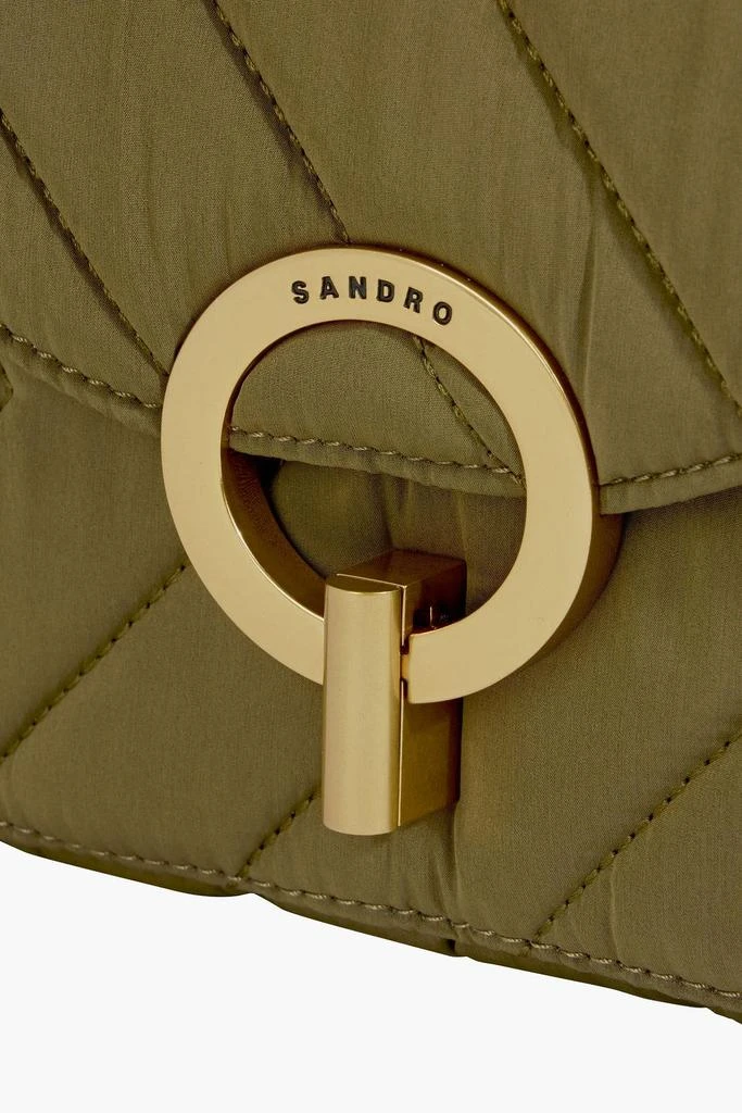 Sandro Quilted shell shoulder bag 4