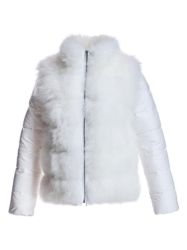 Maximilian Feather Down Fur Trim Jacket 1