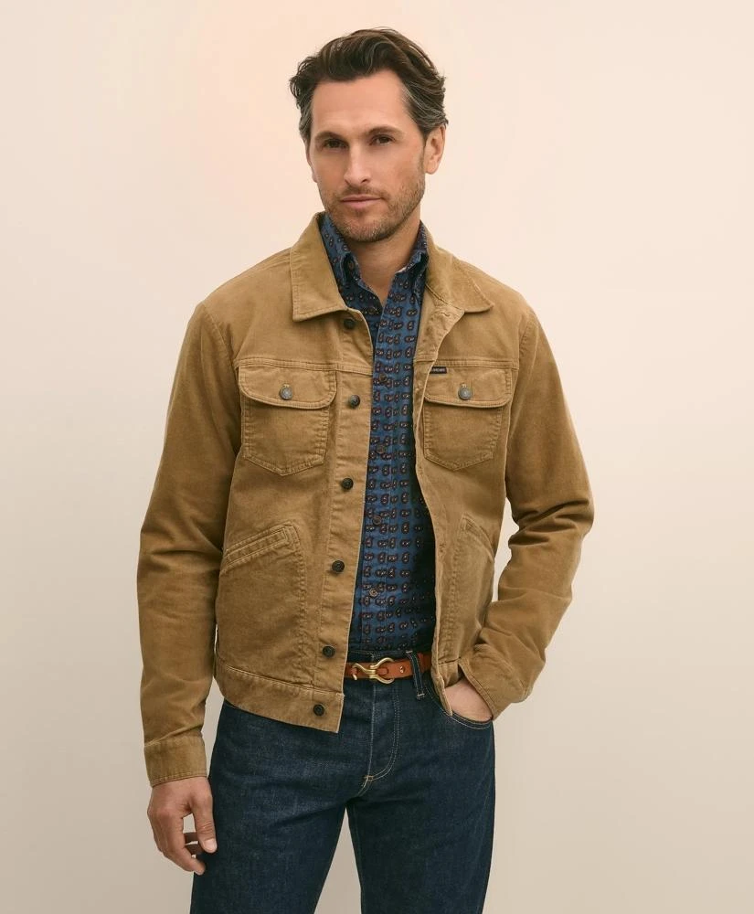 Brooks Brothers Medium Wale Corduroy Trucker Jacket 2