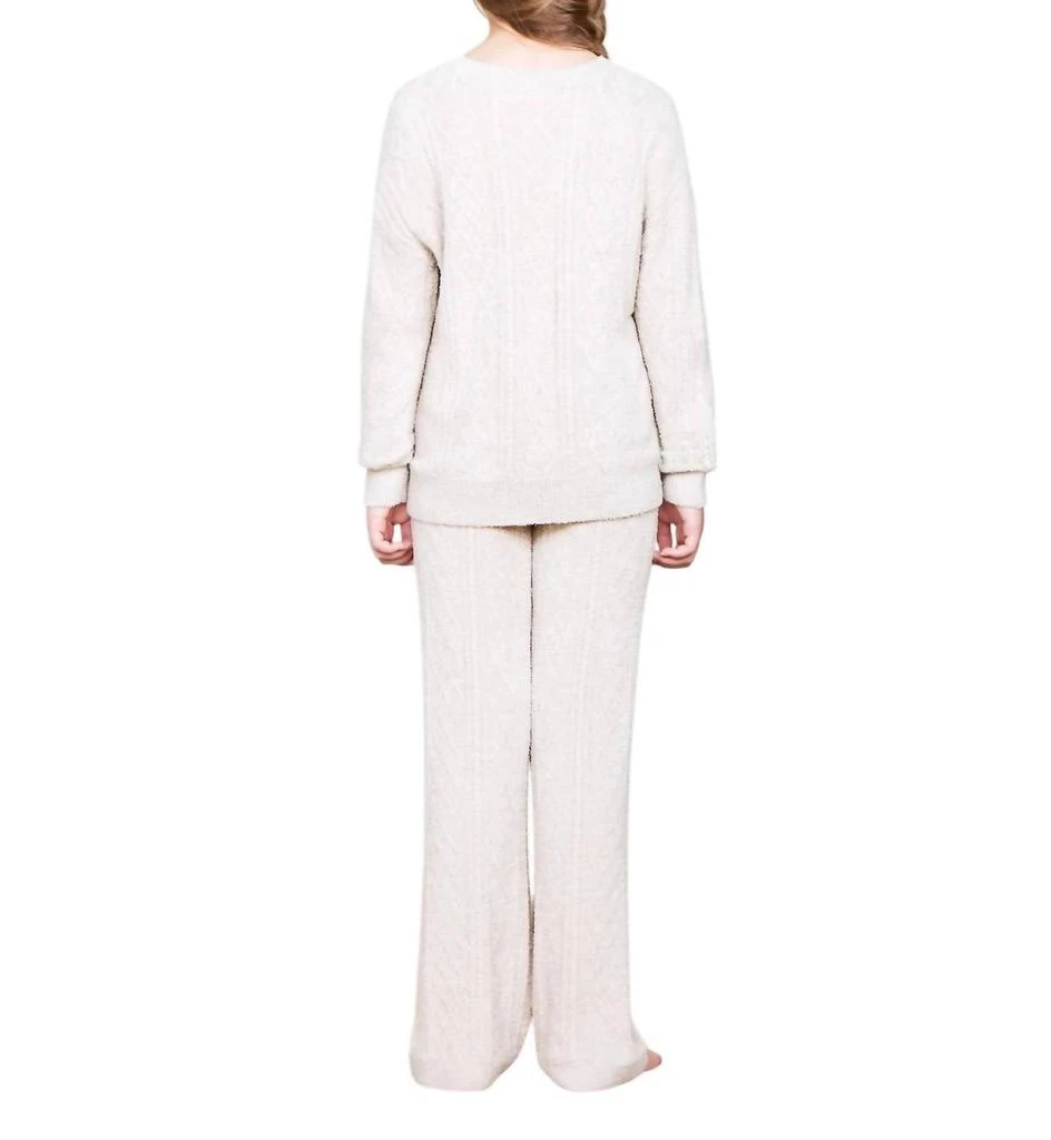 Barefoot Dreams Barefoot Dreams - Girls CozyChic Cable Pants 3