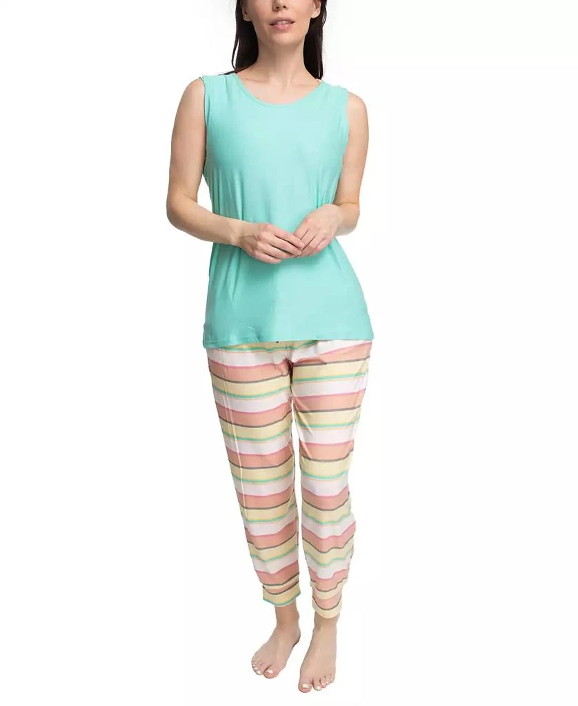 MUK LUKS Plus Size 2 Piece Cloud Knit and Joggers Sleep Set 1