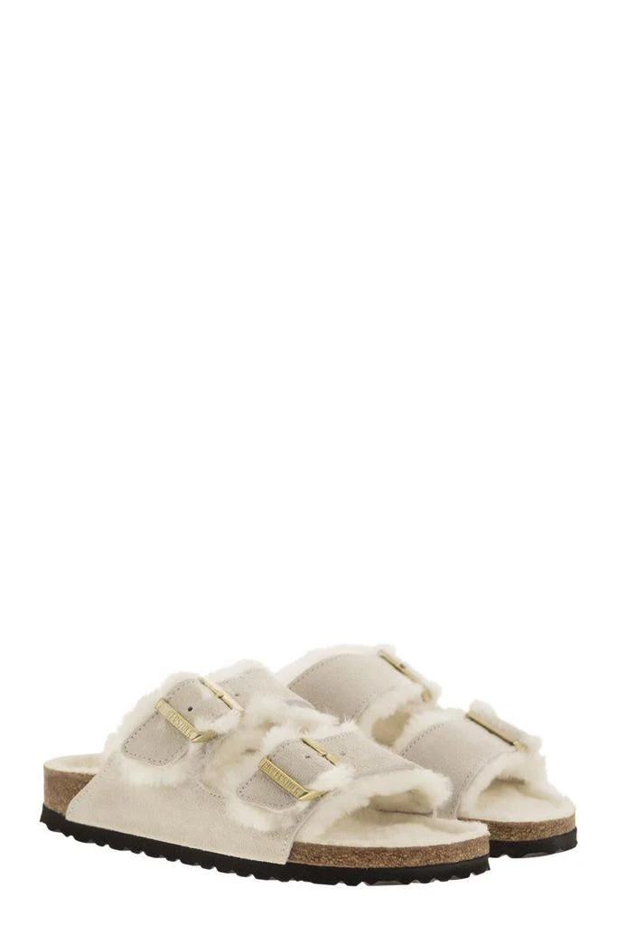 Birkenstock Birkenstock Arizona - Suede Lamb Fur Slipper 4
