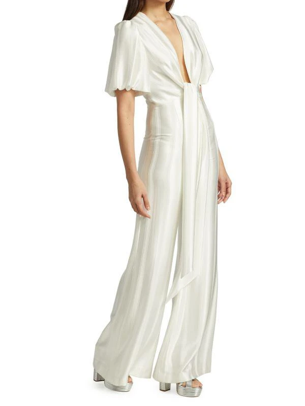 Galvan Eden Tie-Waist Wide-Leg Jumpsuit 3