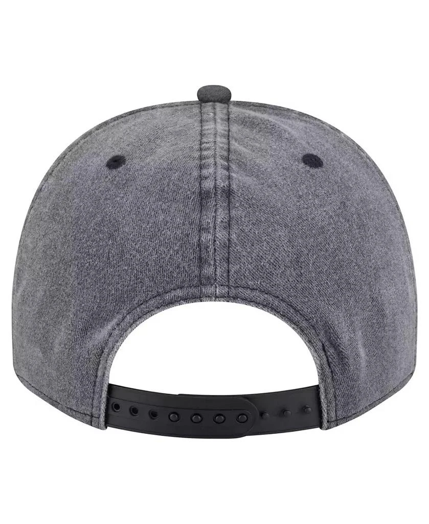 New Era Men's Charcoal New York Islanders Throwback Washed A-Frame Pre-Curved 9FIFTY Snapback Hat 4