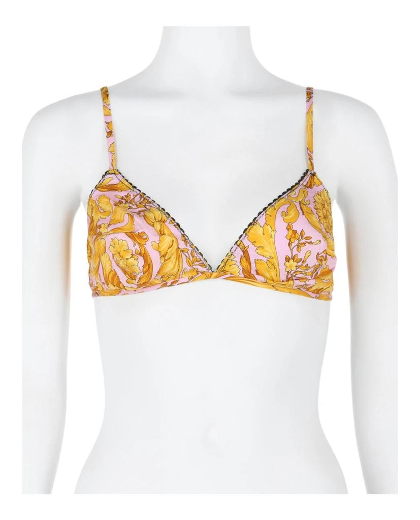 Versace Barocco-Print Triangle Bralette 1