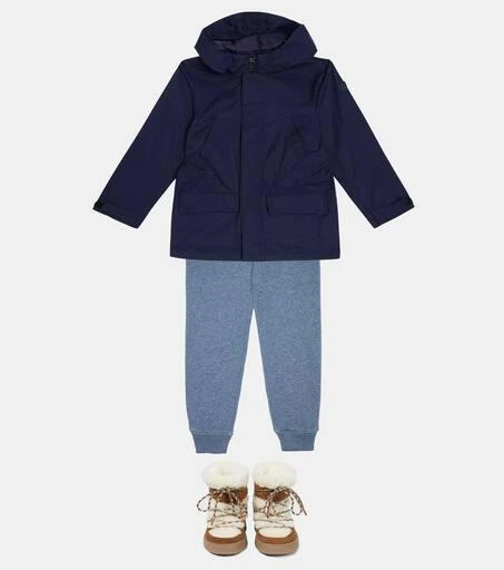 Moon Boot Jtrack Junior shearling and suede snow boots  2