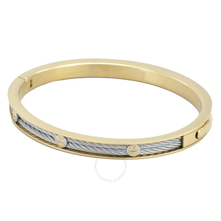 Charriol Forever Eternity Yellow Gold PVD Steel Cable Bangle 3