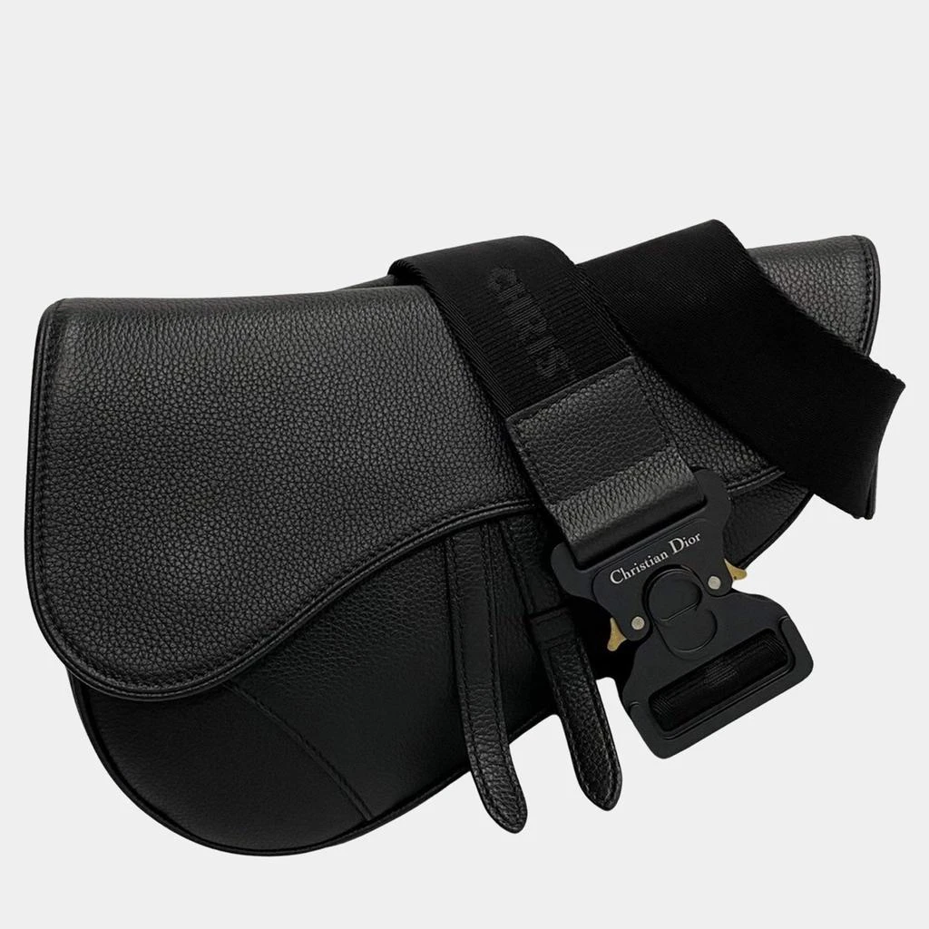 Dior Dior Black Leather Leather Saddle Bag 1
