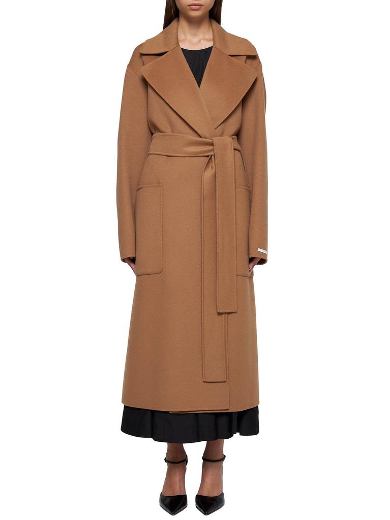 Max Mara Sportmax Belted Long-Sleeved Coat