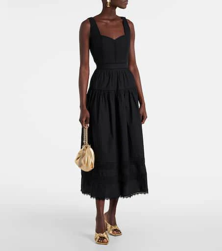 Ulla Johnson Isadora cotton poplin bustier dress 2