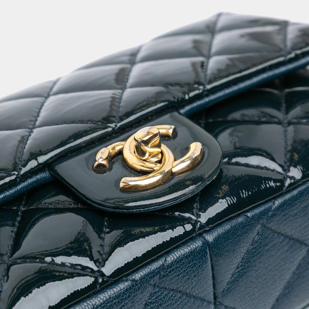 Chanel Chanel Navy Blue Paris-Salzburg Small Patent and Goatskin CC Eyelet Flap 6