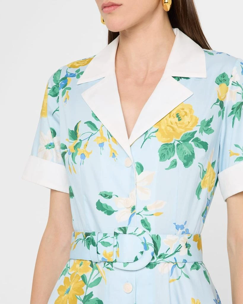 Evi Grintela Clara Belted Floral-Print Midi Shirtdress 5