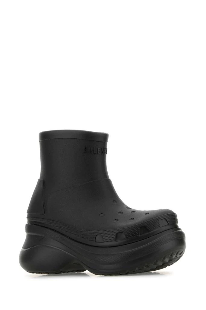 Balenciaga BLACK RUBBER CROCS ANKLE BOOTS 2