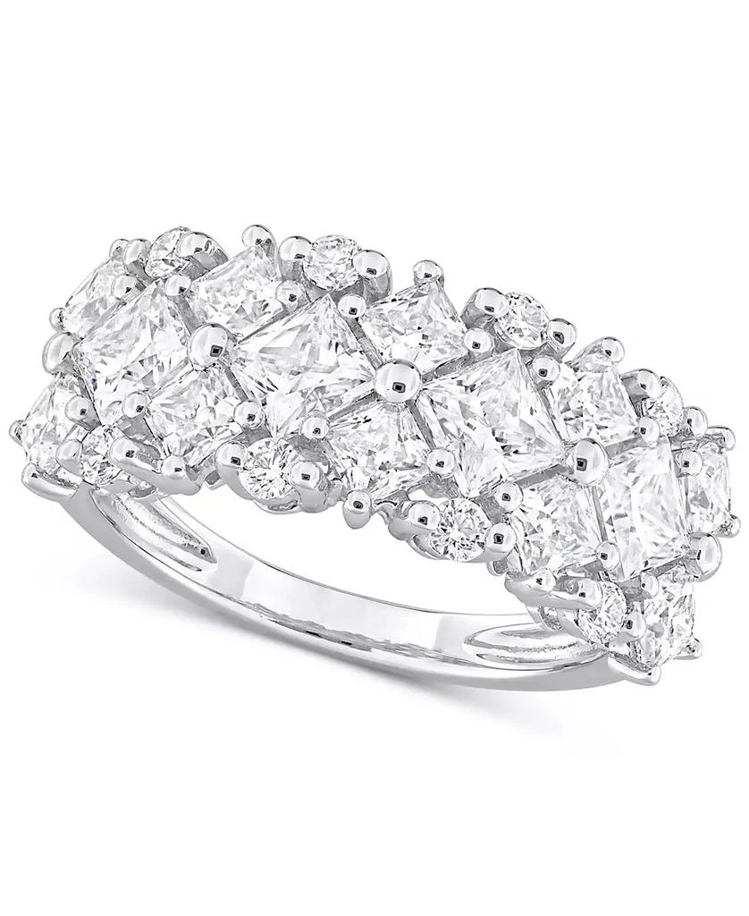 Macy
s Moissanite Mixed-Cut Cluster Ring (3-5/8 ct. t.w.) in Sterling Silver