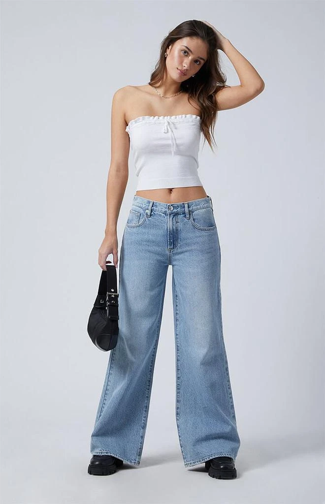 PacSun Lena Low Rise Super Baggy Jeans Light Indigo 1