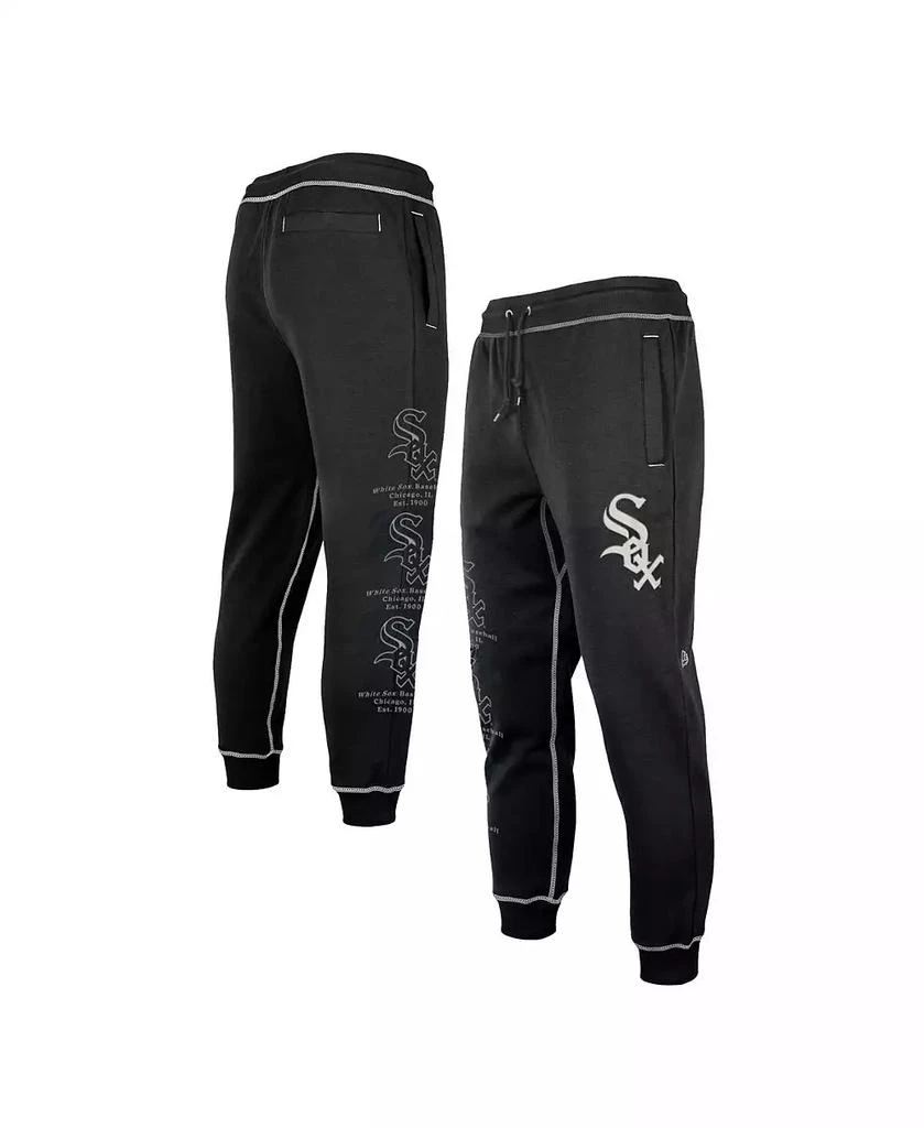 New Era Men's Black Chicago White Sox Team Split Jogger Pants 1