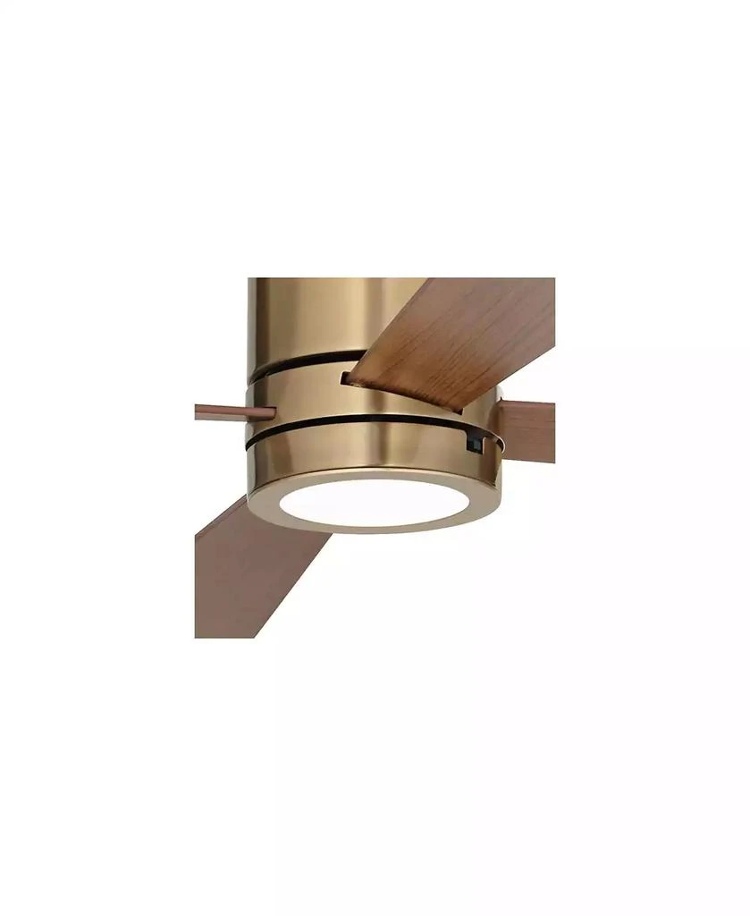 Casa Vieja 52" Revue Modern Indoor Hugger Ceiling Fan with LED Light Remote Control Bronze Soft Brass Walnut Opal Glass for Living Room Kitchen House 6