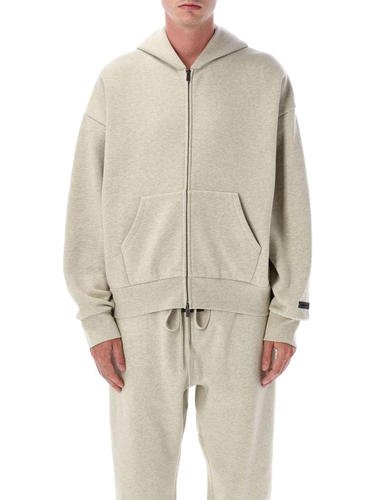 ★25SS★FEAR OF GOD Essentials Classic Full Zip-Up Hoodie Fear of God ESSENTIALS: Black Classic Full Zip-Up Hoodie