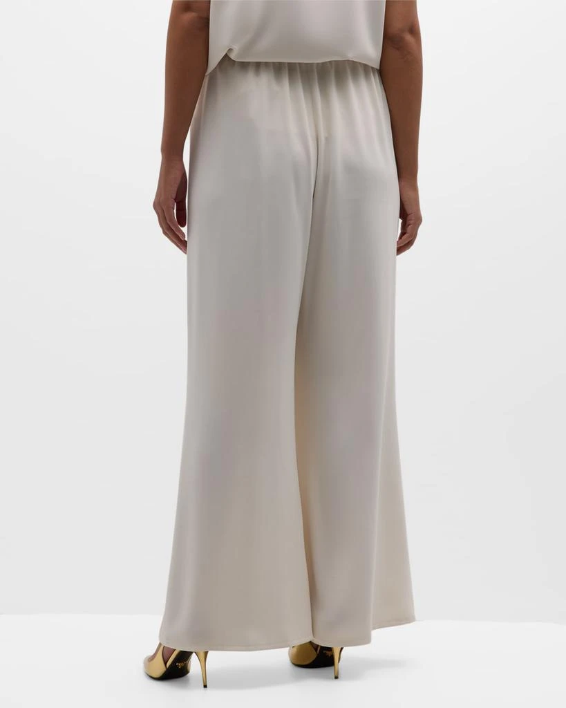 Caroline Rose Plus Size Crepe Suzette Wide-Leg Pull-On Pants 7