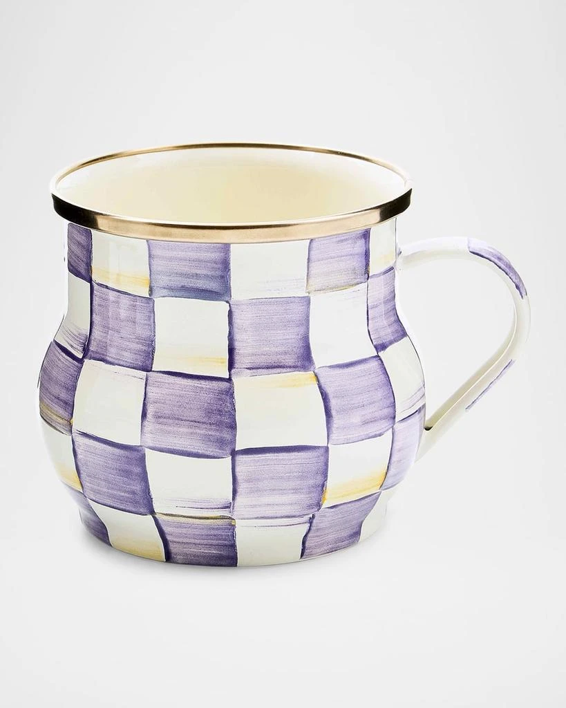 MacKenzie-Childs Violet Check Mug, 16 oz.