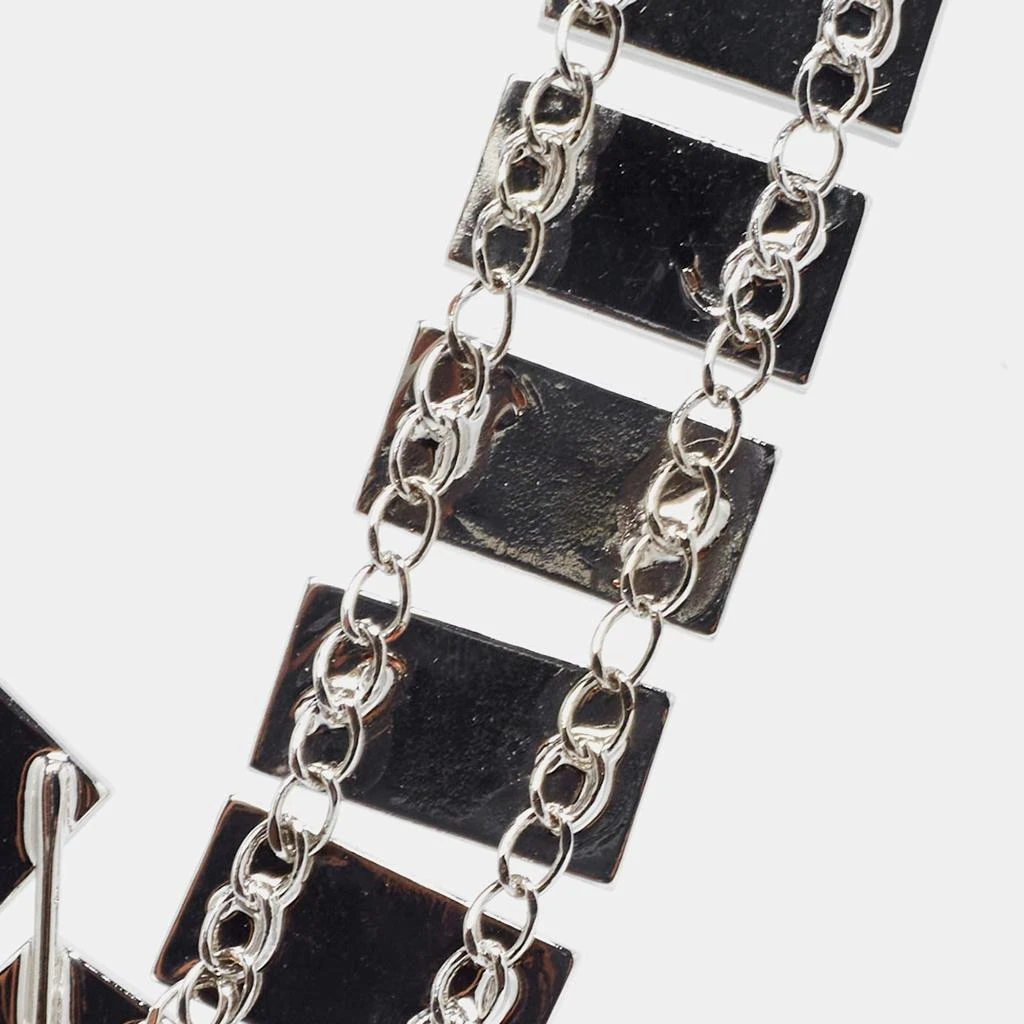 Missoni Missoni Enamel Silver Tone Geometric Shaped Long Necklace 5
