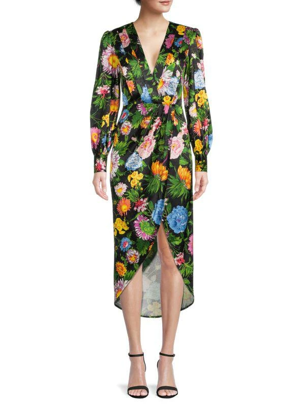 Ronny Kobo Nina Floral Faux Wrap Dress 1