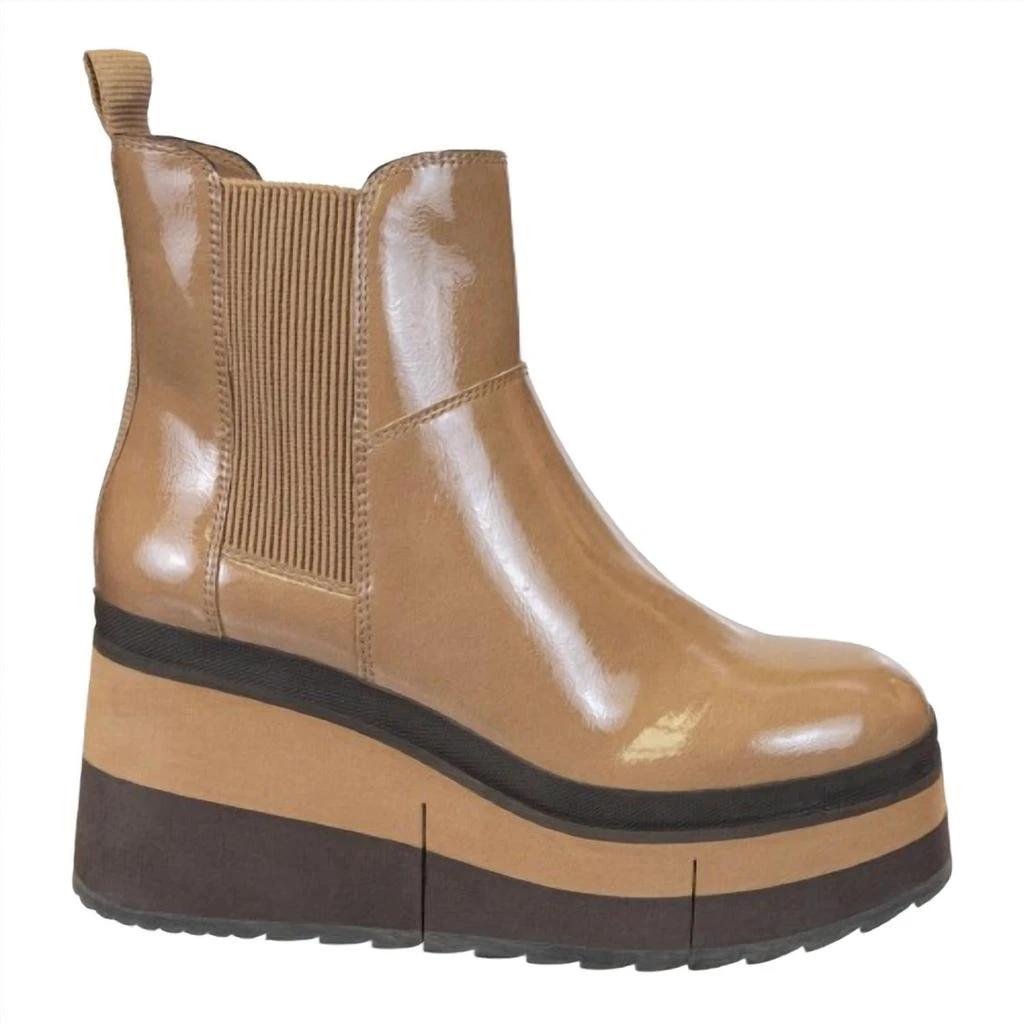 Naked Feet Women's Chelsea Platform Boots In Beige 2