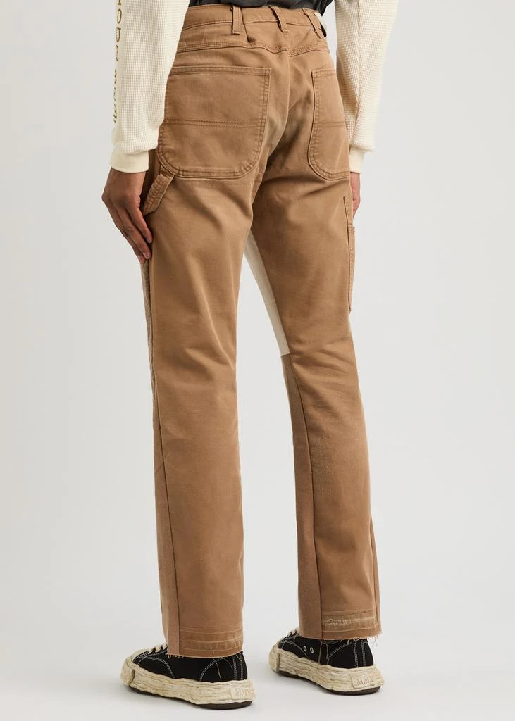 JEANIUS BAR ATELIER Panelled straight-leg canvas jeans 3