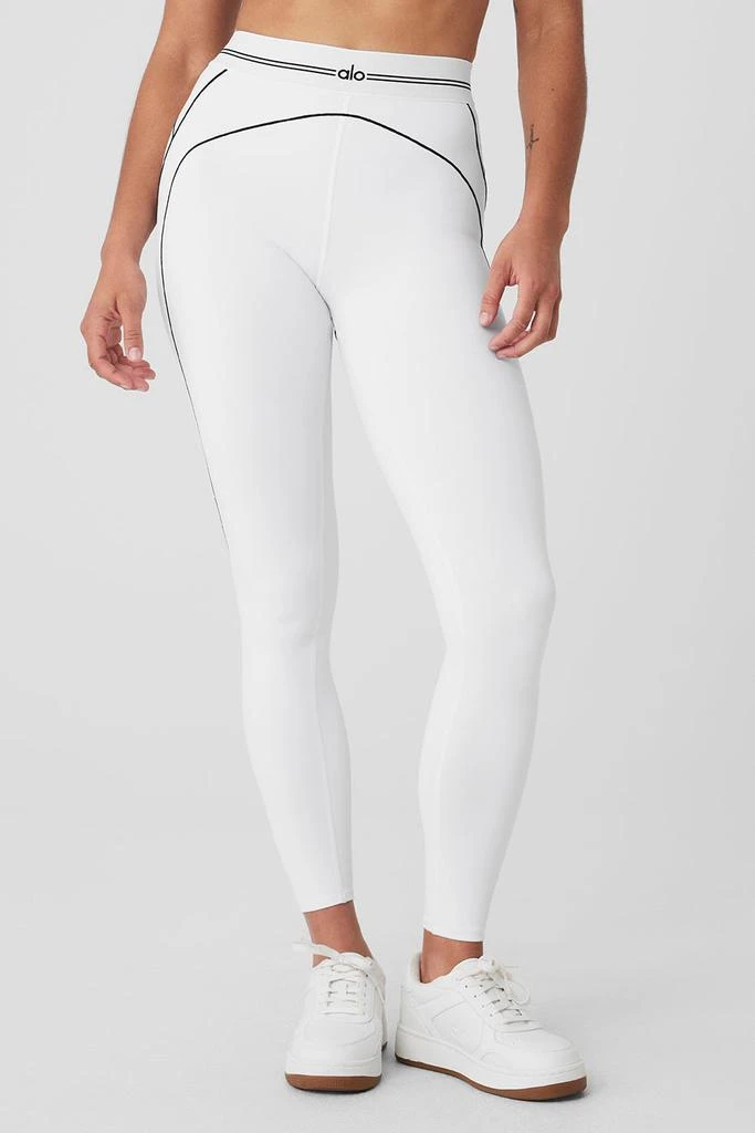 Alo Yoga Airbrush High-Waist Heart Throb Legging - White/Black 5