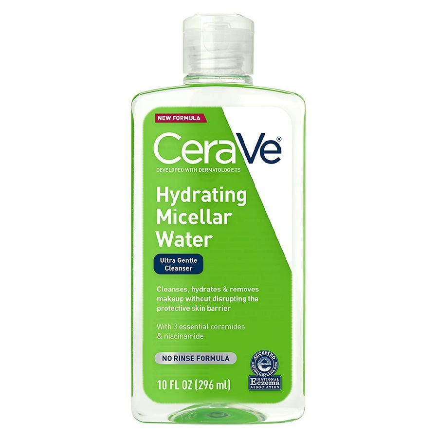 CeraVe Hydrating Micellar Water, Ultra Gentle Facial Cleanser & Eye Makeup Remover 1