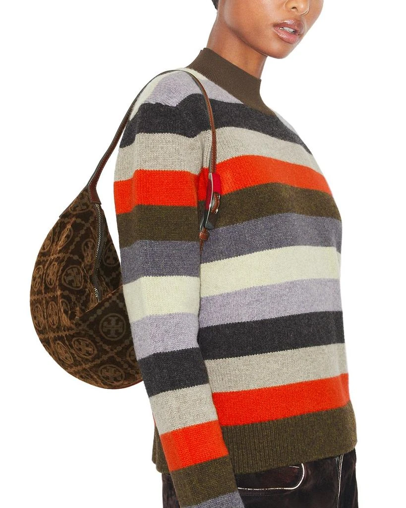 Tory Burch T Monogram Small Flocked Shoulder Bag 2