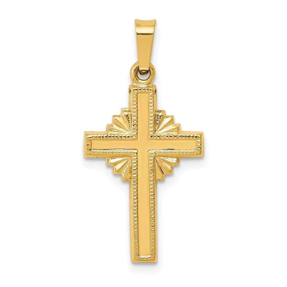 Diamond2Deal 14k Yellow Gold Polished Celtic Cross Pendant