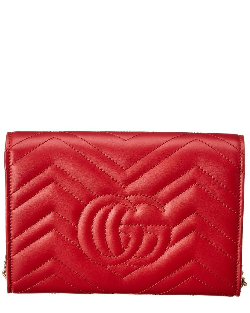 Gucci GG Marmont Matelasse Leather Wallet On Chain