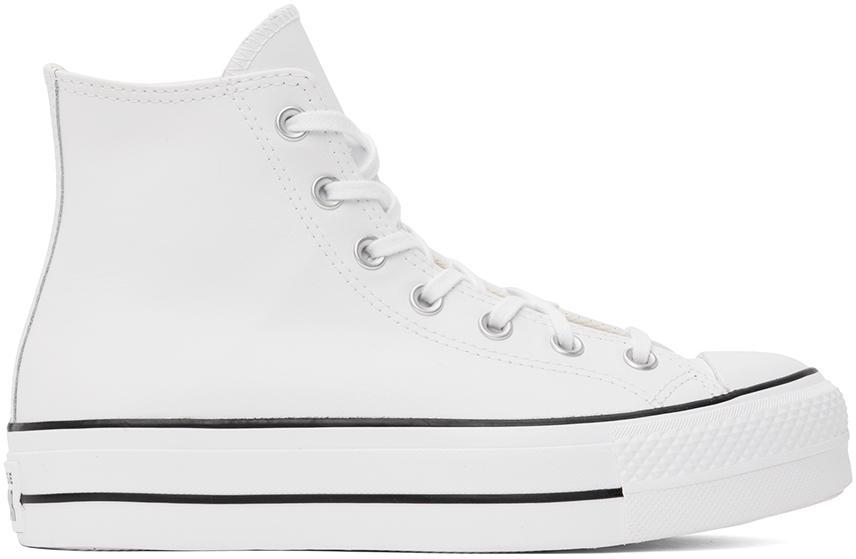 Converse White Chuck Taylor All Star Lift Leather High Top Sneakers