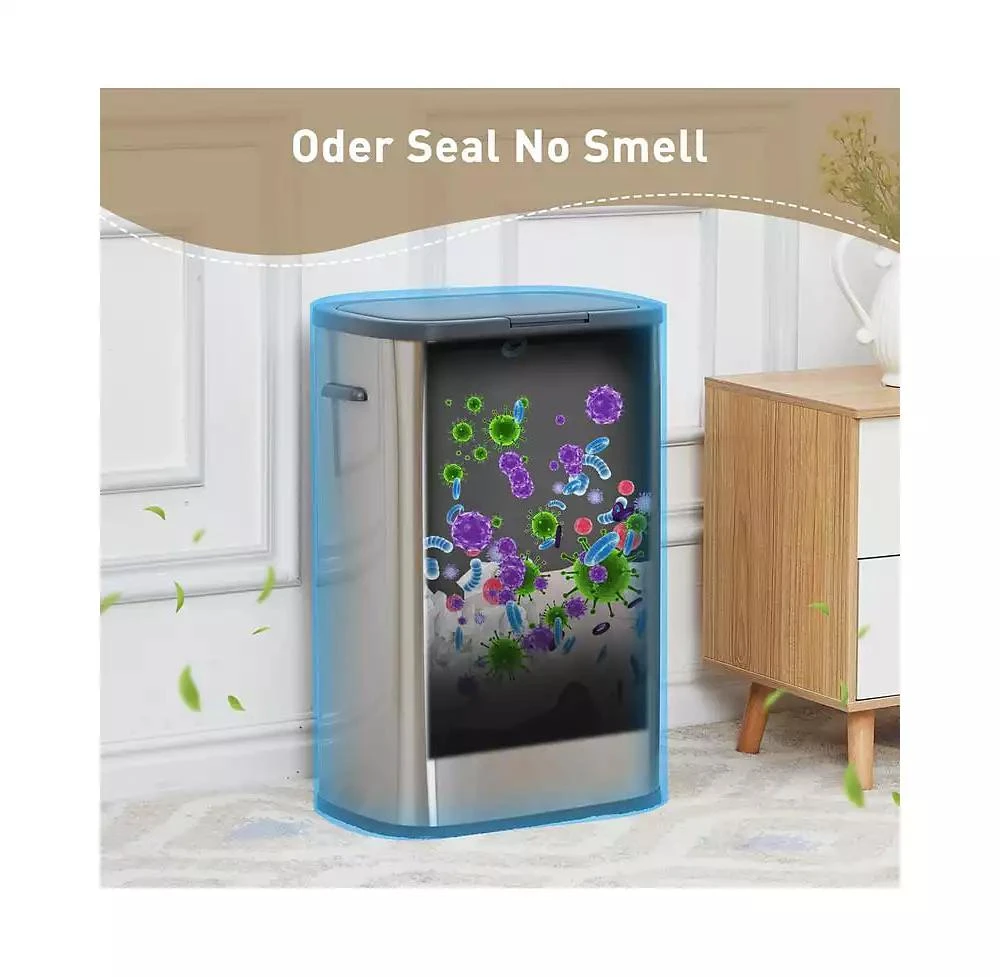 gaomon 14.5 Gallon Automatic Trash Can with Lid - Smart Motion Sensor Design, 55L Capacity, Perfect for Kitchen, Bathroom, Bedroom 
Office 6