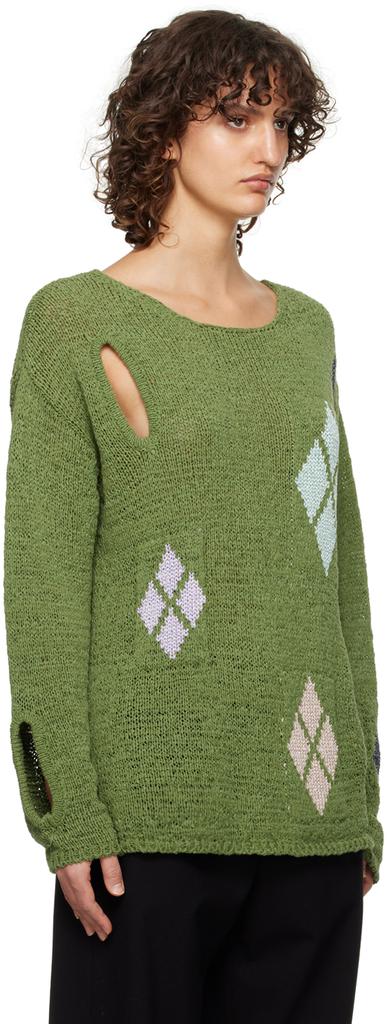 TheOpen Product Green Argyle Sweater