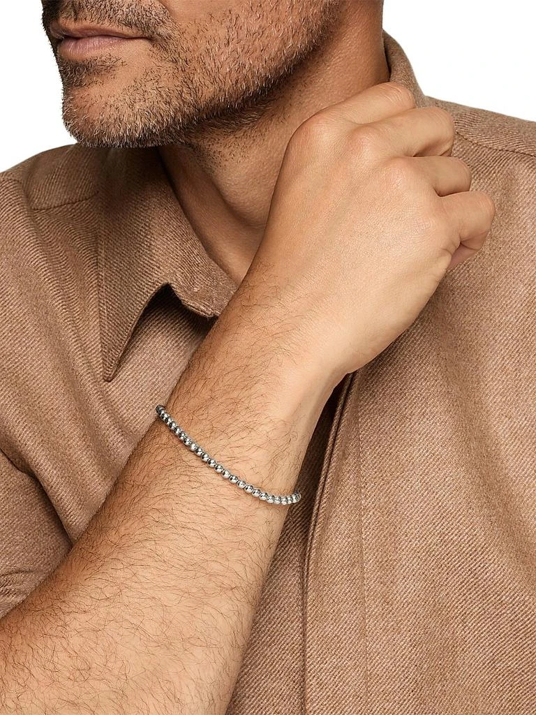 David Yurman Spiritual Beads Metal Bead Bracelet in Sterling Silver, 4MM 2