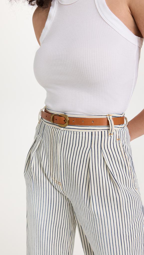 Madewell Chunky Buckle Skinny Leather Belt